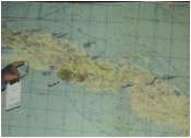 Flight map of Cuba, with the autographs of 10 who flew missions over the island during the infamous Thirteen Days.